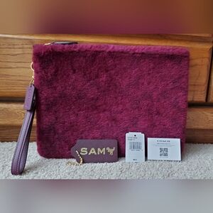 Coach Shearling Charter Pouch